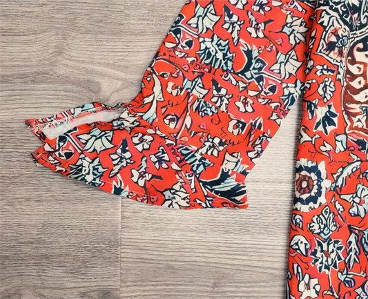 Levoire | T-Shirt À Col En V Avec Design De Mandala Coloré