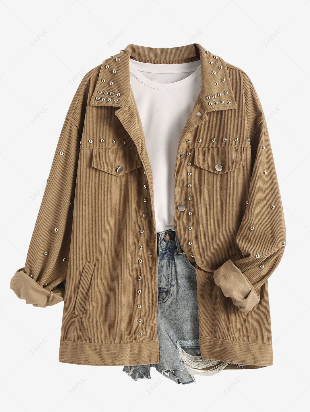 Levoire | Veste Pour Femmes Avec Clous Et Unie Dans Le Style Streetwear