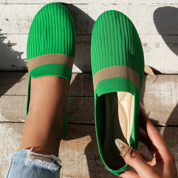 Levoire | Chaussures en mesh respirantes à semelle plate Vert
