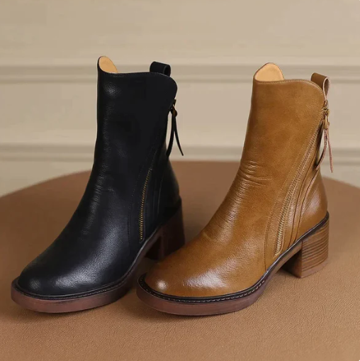 Levoire | Botte durable antidérapante à bout pointu avec zip latéral