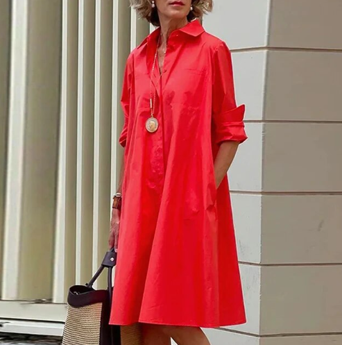 Levoire | Robe chemise unie pour femme Pourriture
