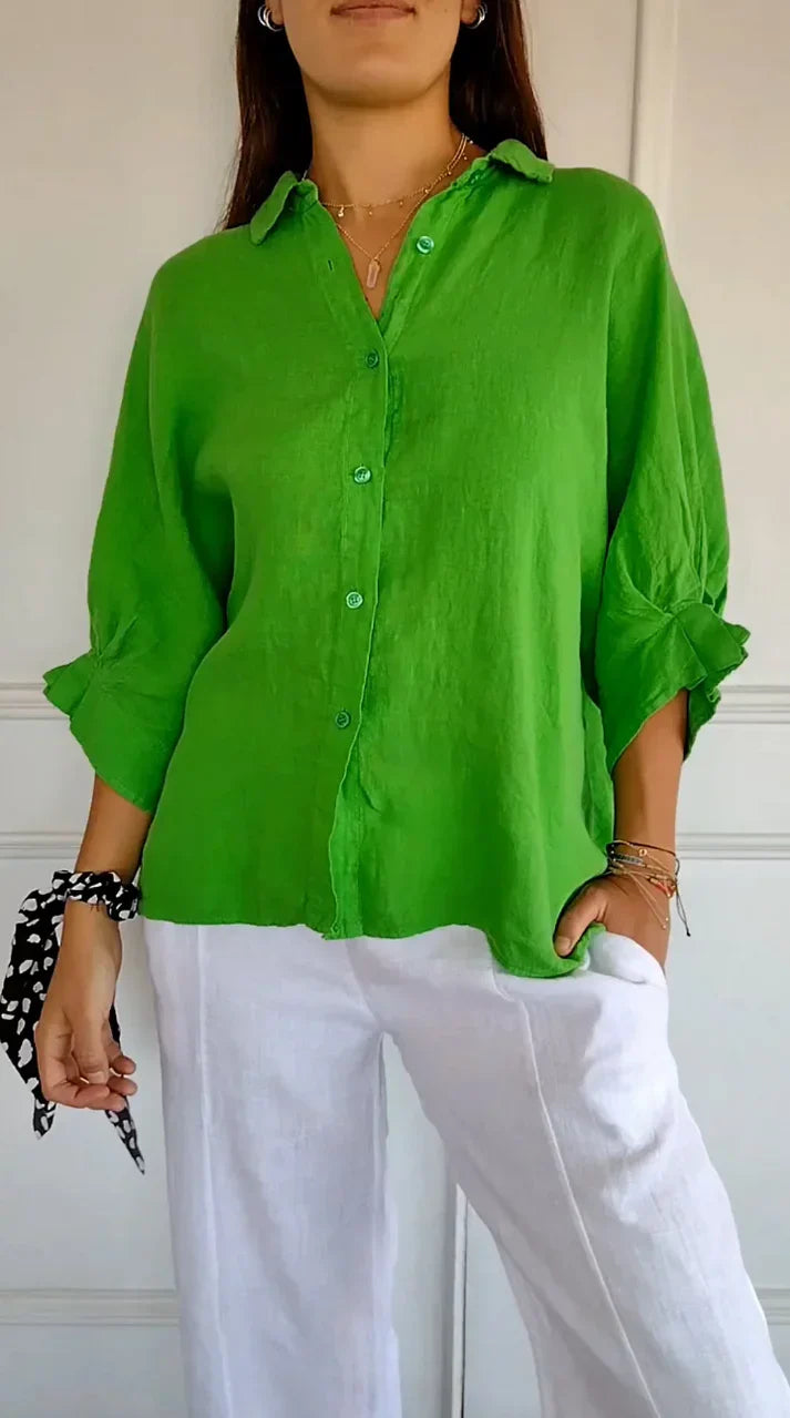 Levoire | En Coton Et Lin, Noué Dans Le Dos Vert