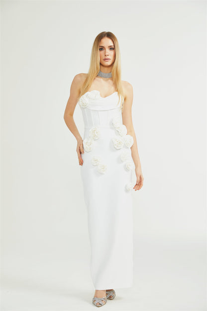 Levoire | Robe À Épaules Dénudées À Fleurs