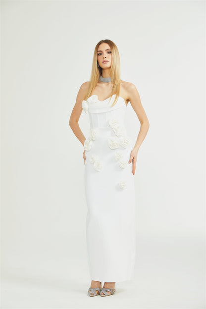 Levoire | Robe À Épaules Dénudées À Fleurs