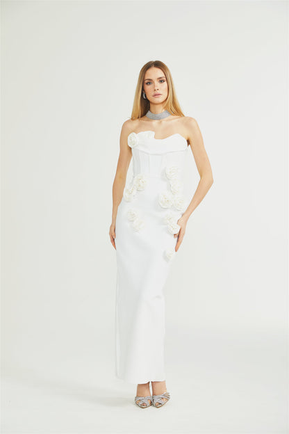 Levoire | Robe À Épaules Dénudées À Fleurs