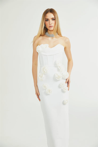 Levoire | Robe À Épaules Dénudées À Fleurs