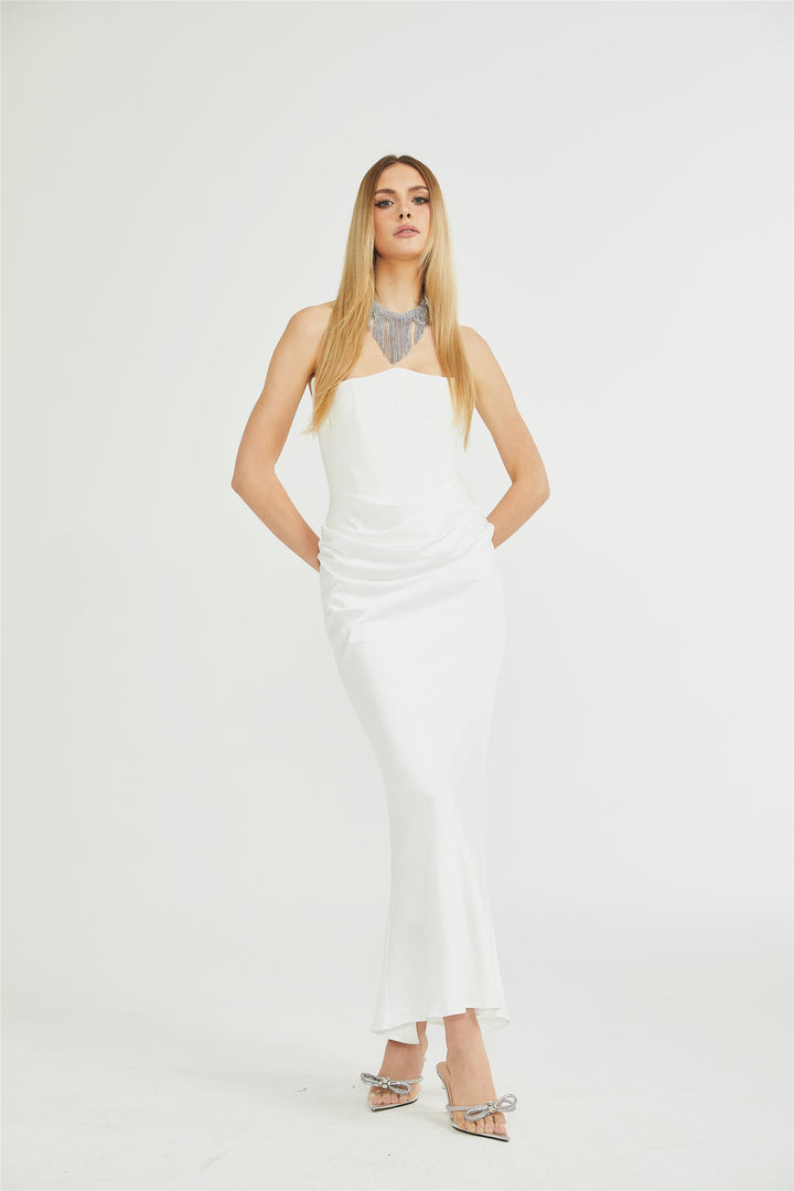 Levoire | Robe Maxi Drapée Off-Shoulder