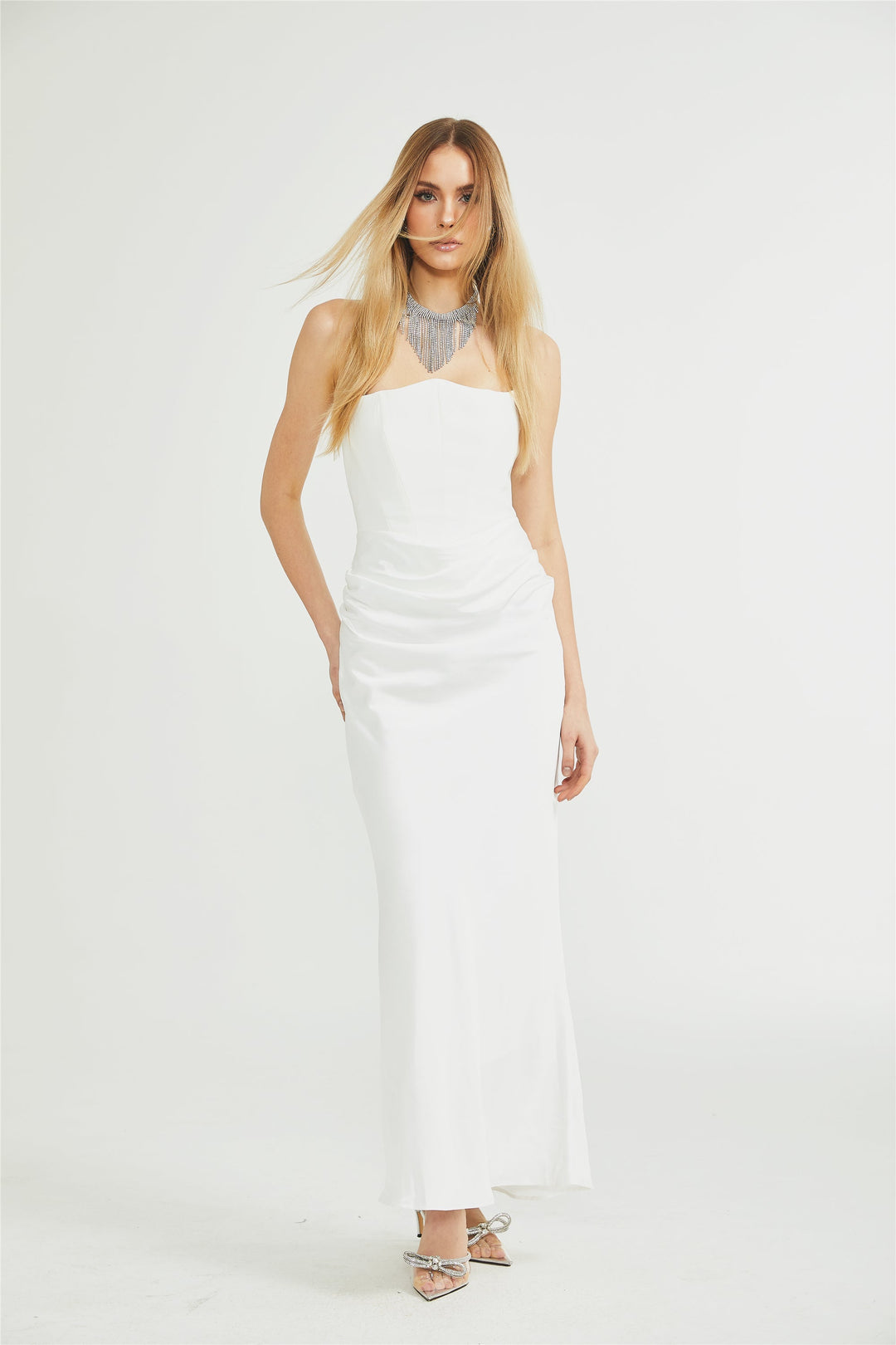 Levoire | Robe Maxi Drapée Off-Shoulder