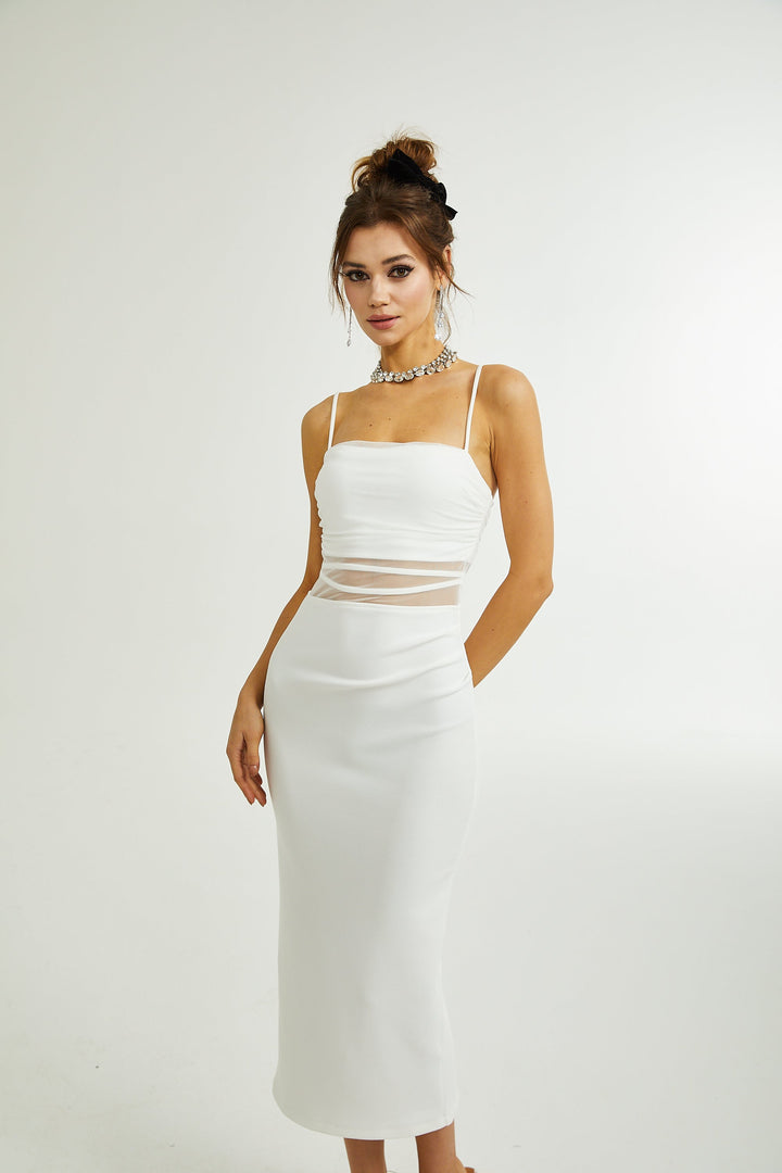 Levoire | Robe Midi Semi Transparente