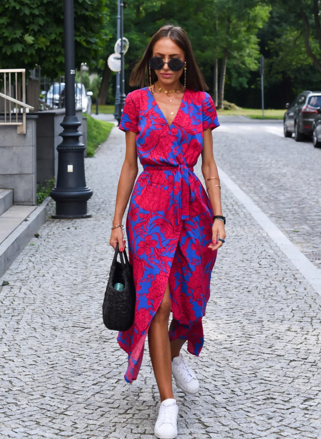 Levoire | Robe D'Été Élégante Robe Imprimée Pour Femmes Rot-rouge