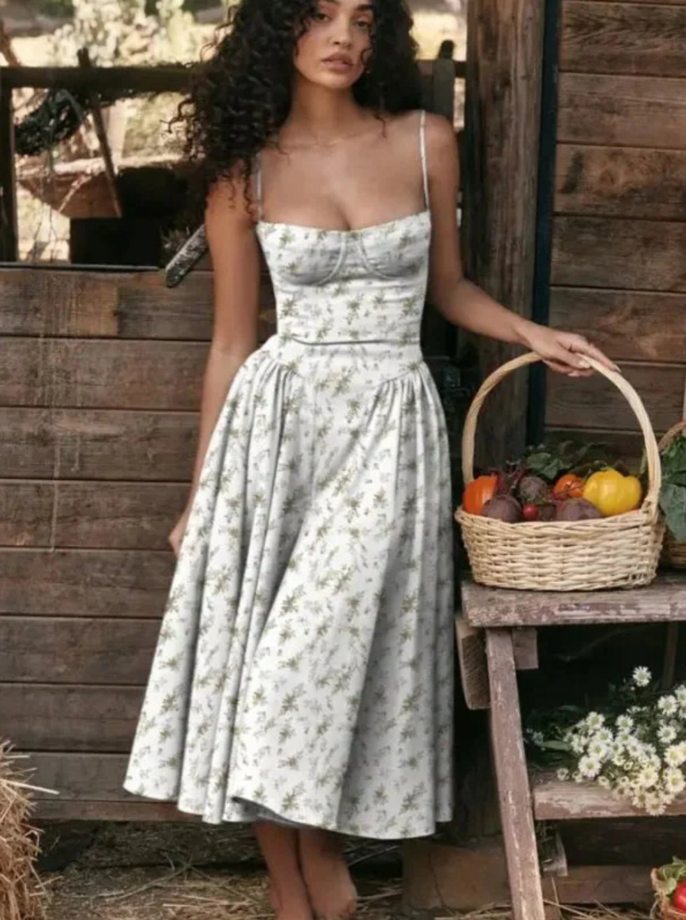Levoire | Robe D'Été À Col En V Élégante Décontractée Légère Robe Gris