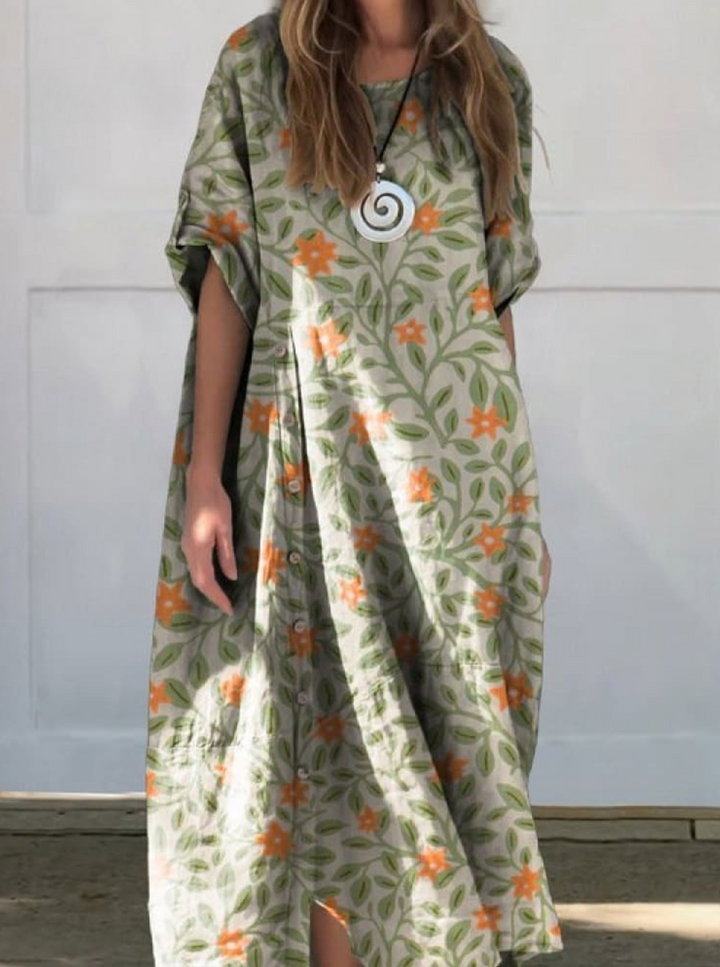 Levoire | Robe D'Été V Col Élégant Léger Style Multicolore 3