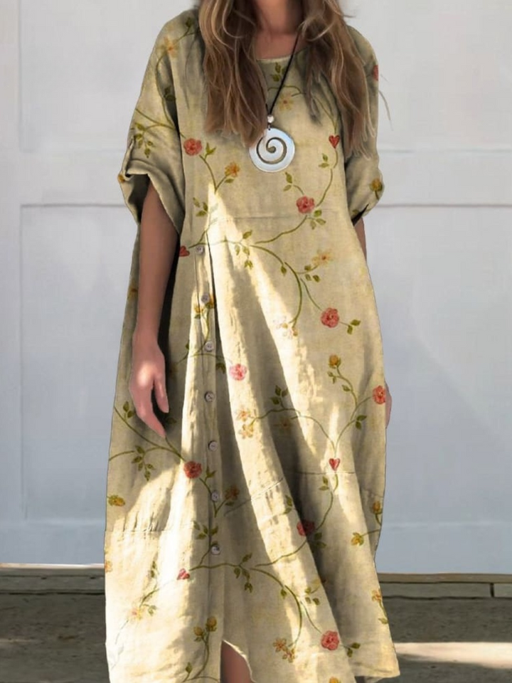 Levoire | Robe D'Été V Col Élégant Léger Style Multicolore 2