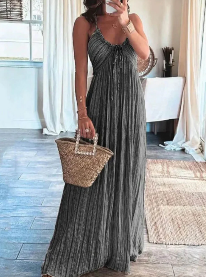 Levoire | Robe D'Été Design Imprimé Élégant Noir