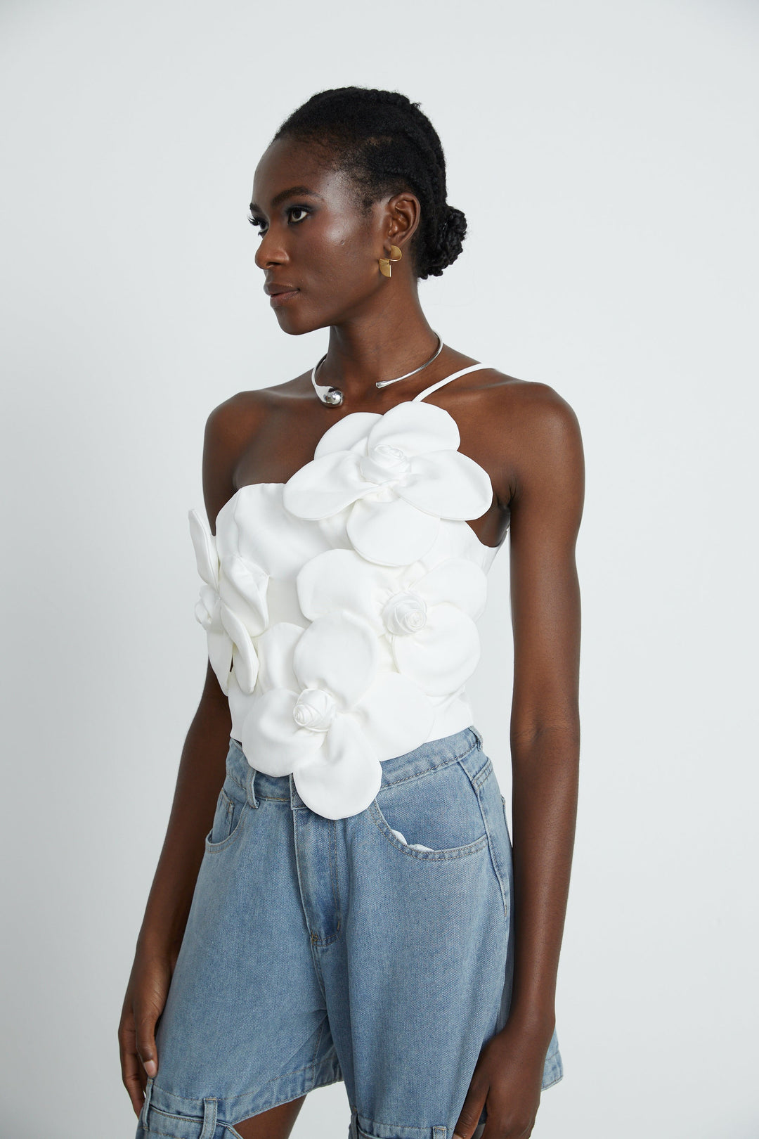 Levoire | Application Florale Top À Dos Nu