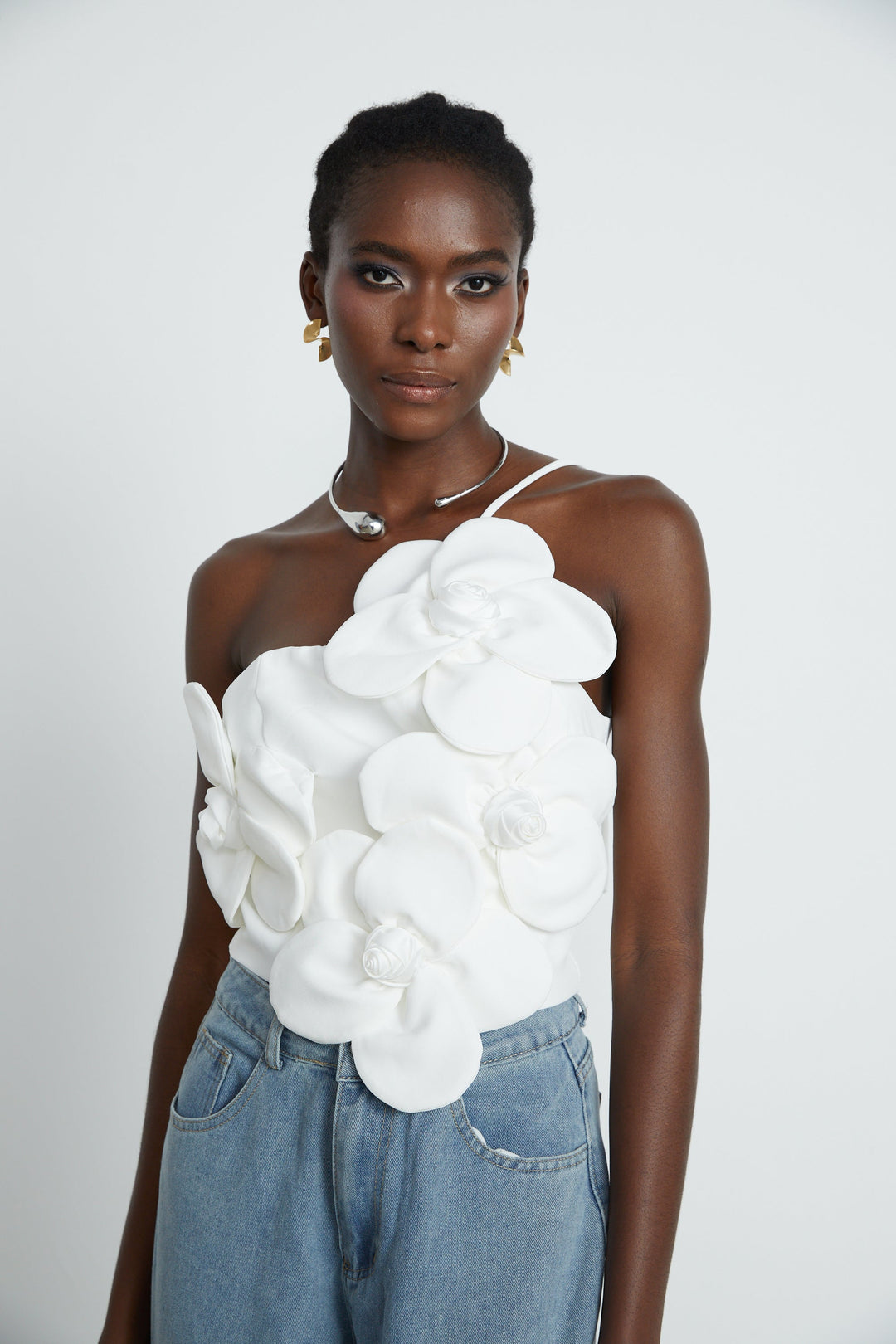 Levoire | Application Florale Top À Dos Nu