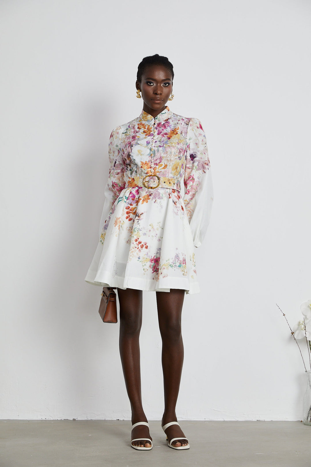 Levoire | Robe Midi En Or Ornée De Cristaux