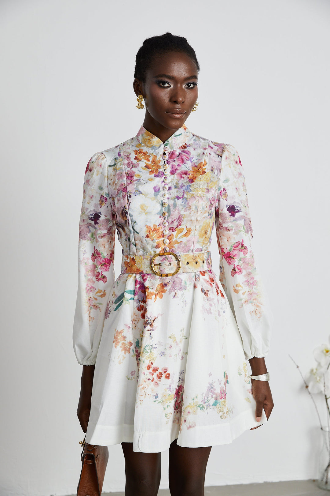 Levoire | Robe Midi En Or Ornée De Cristaux