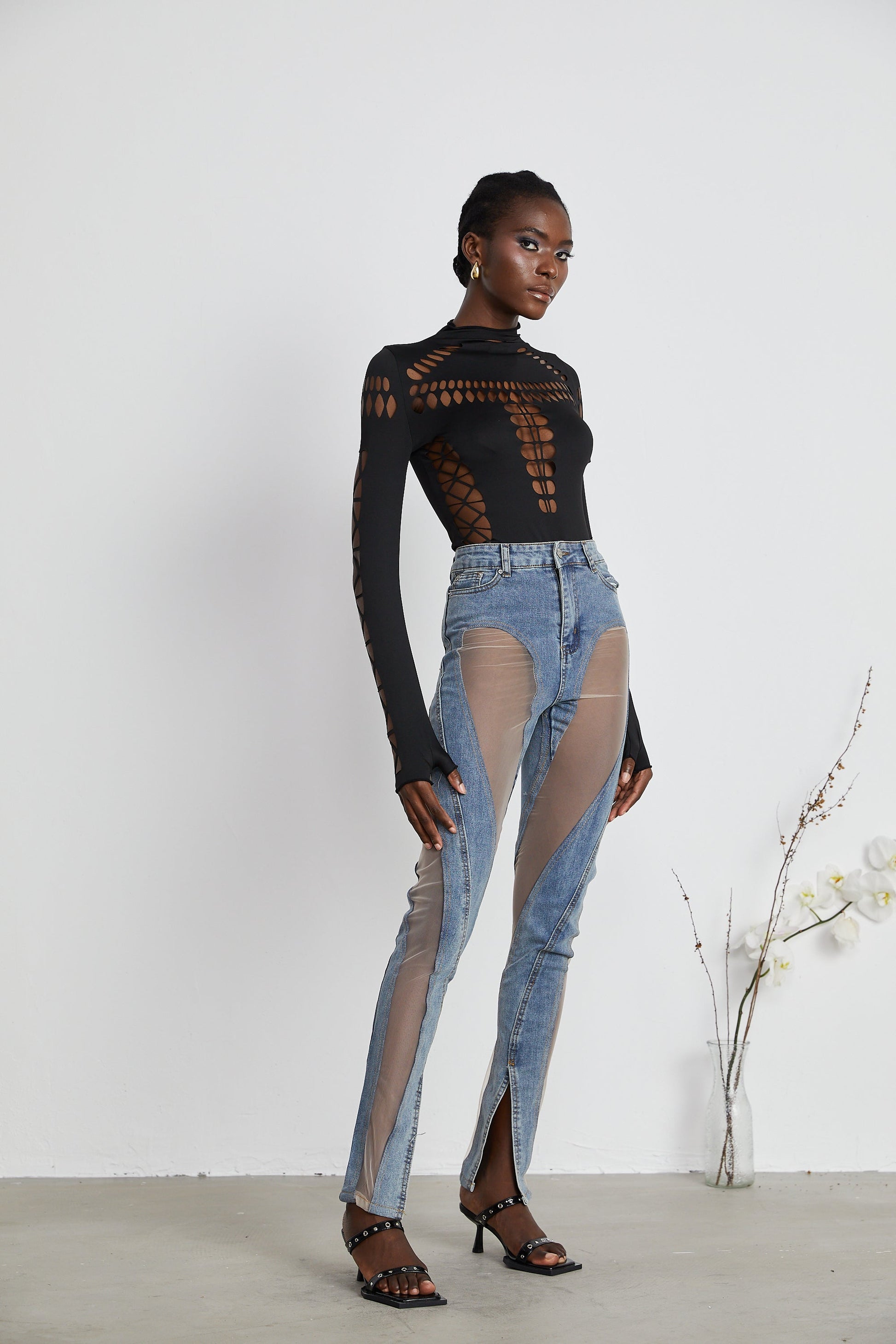Levoire | Jeans À Panneaux Transparents