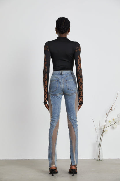 Levoire | Jeans À Panneaux Transparents