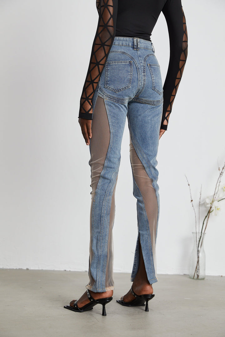 Levoire | Jeans À Panneaux Transparents