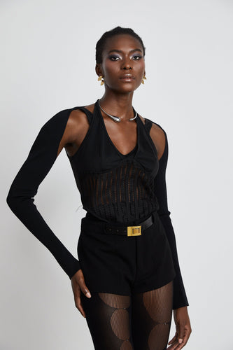Levoire | Top Style Bustier Panneau Noir
