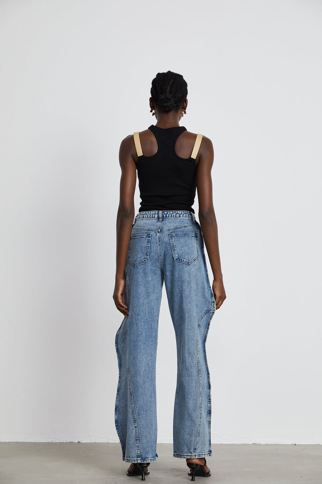 Levoire | Jeans À Jambes Larges Asymétriques