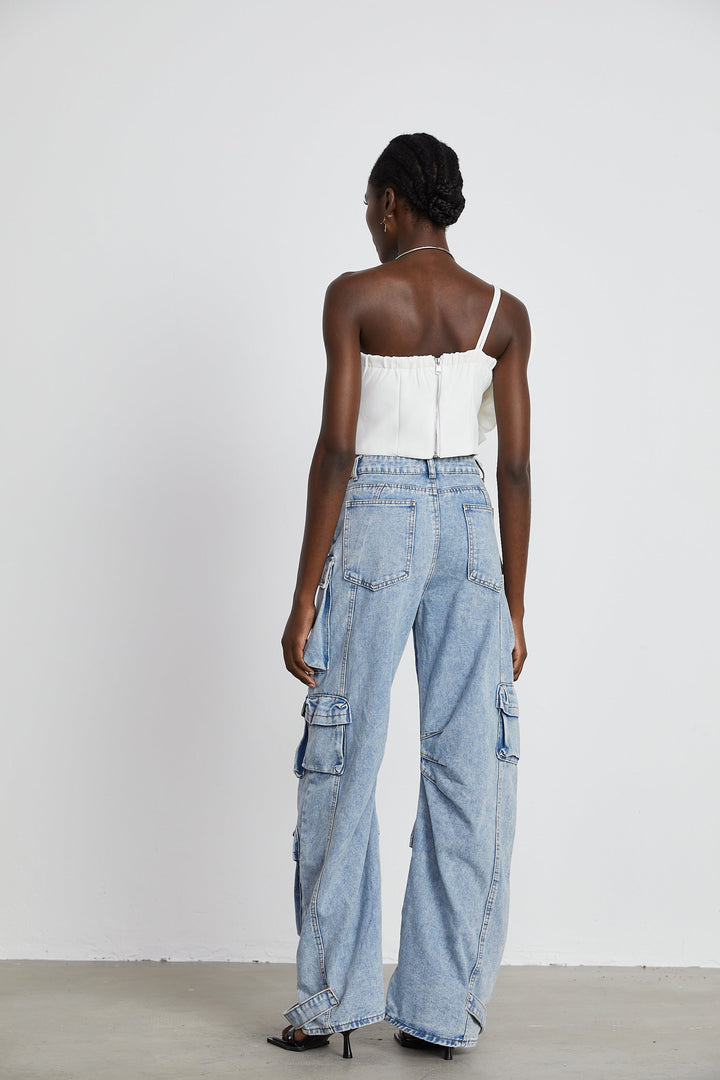 Levoire | Top Blanc Avec Appliqué Floral
