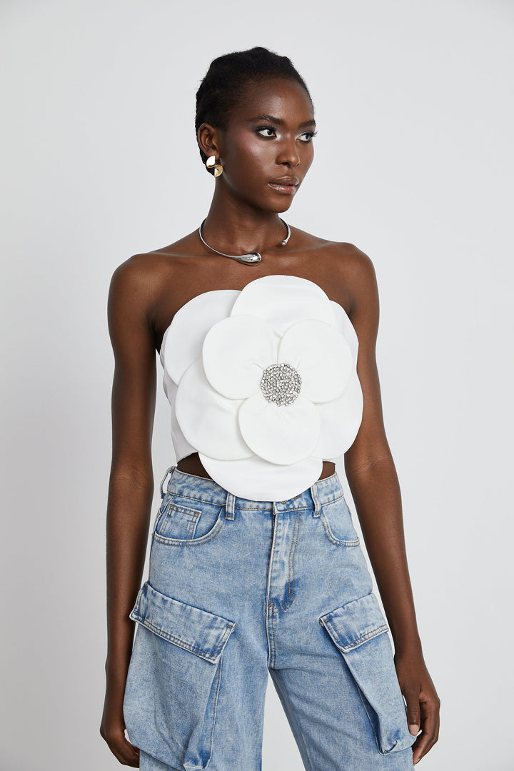 Levoire | Application De Fleurs En Cristal Enduit Top