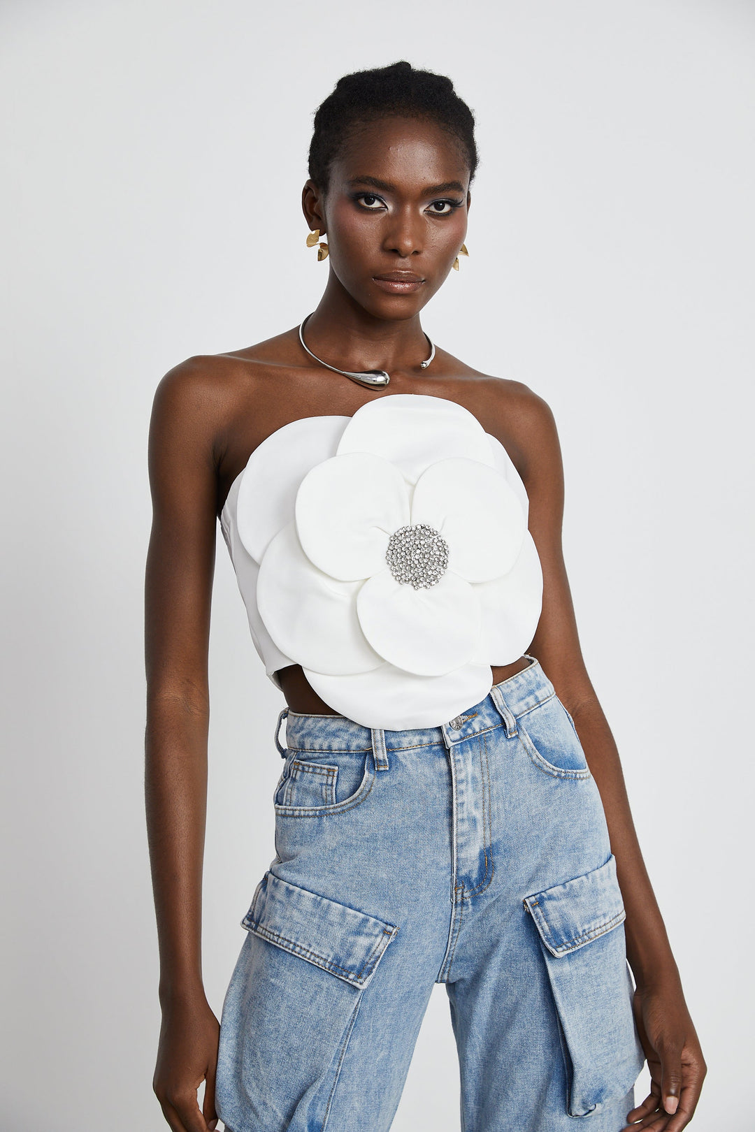 Levoire | Application De Fleurs En Cristal Enduit Top