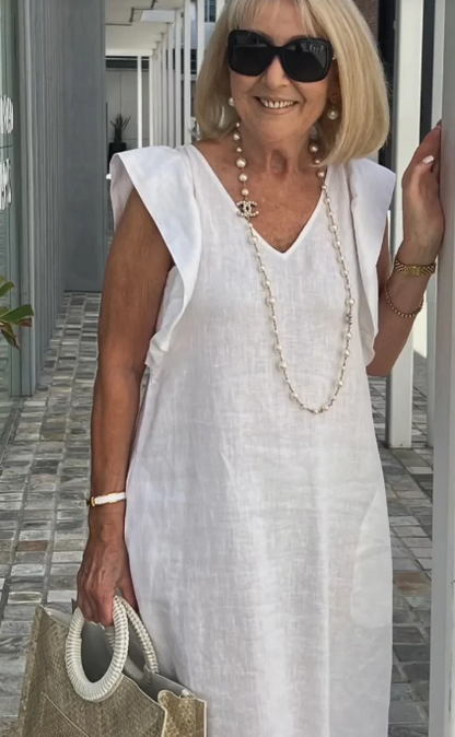 Levoire | Robe décontractée en coton et lin