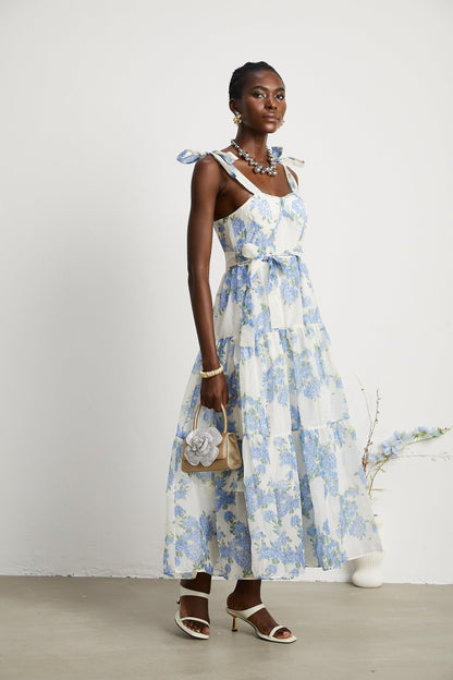 Levoire | Robe Midi Plissée À Imprimé Floral