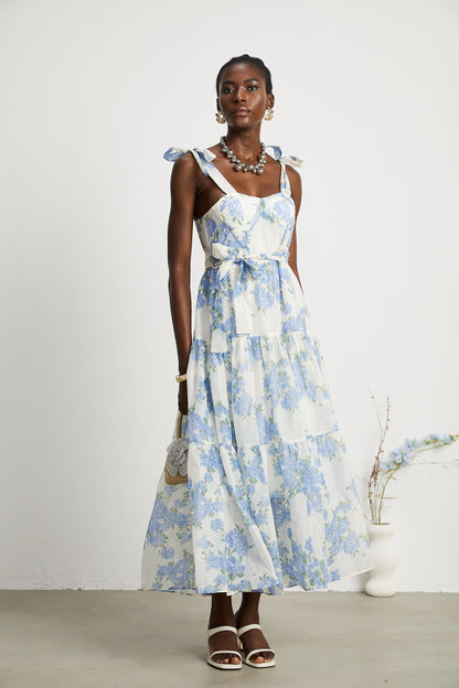 Levoire | Robe Midi Plissée À Imprimé Floral