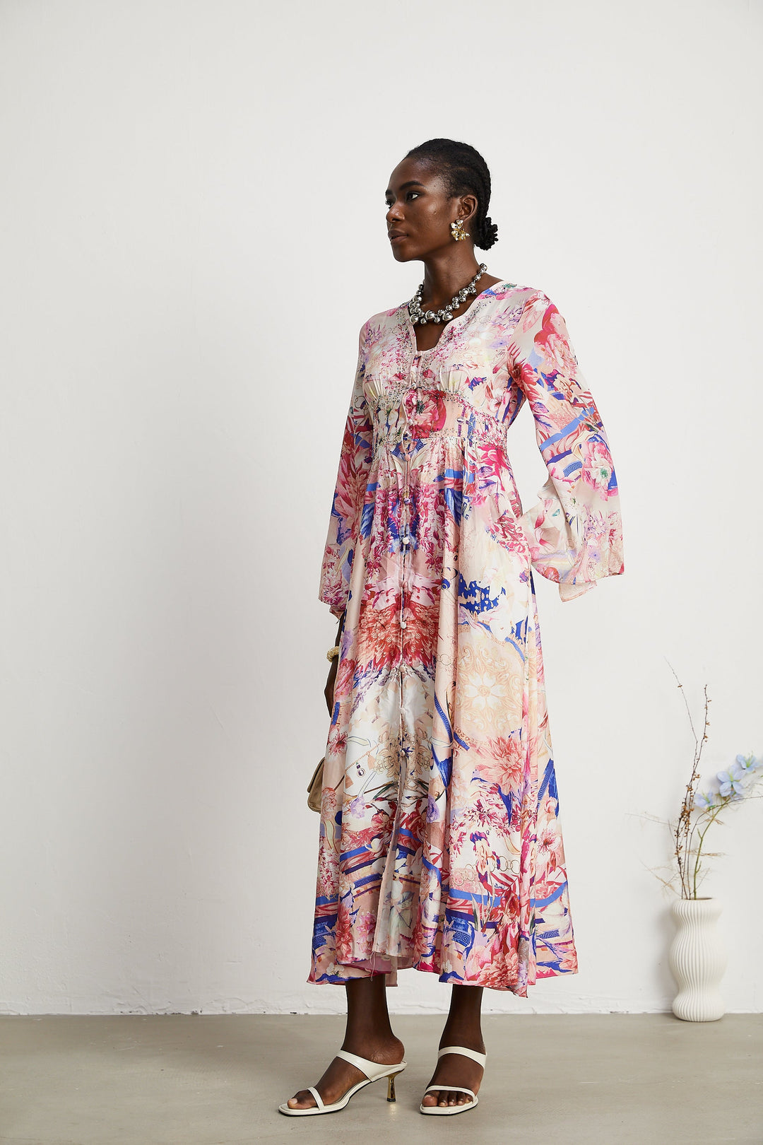 Levoire | Robe Maxi À Manches Kimono Rassemblement