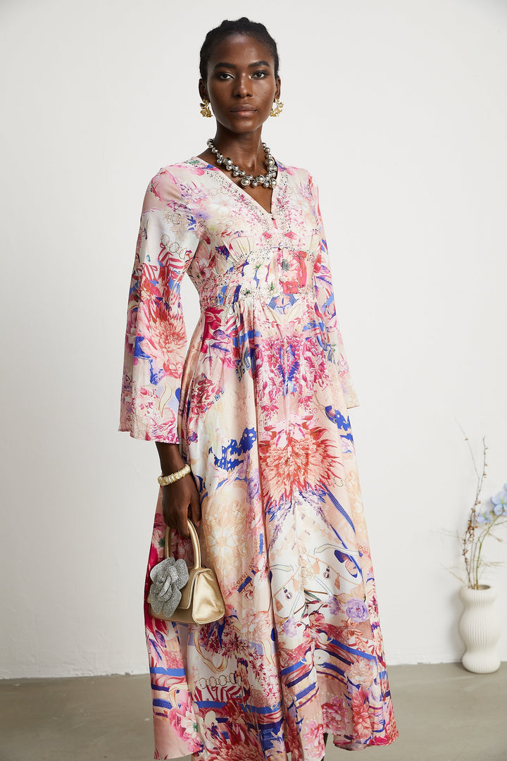 Levoire | Robe Maxi À Manches Kimono Rassemblement