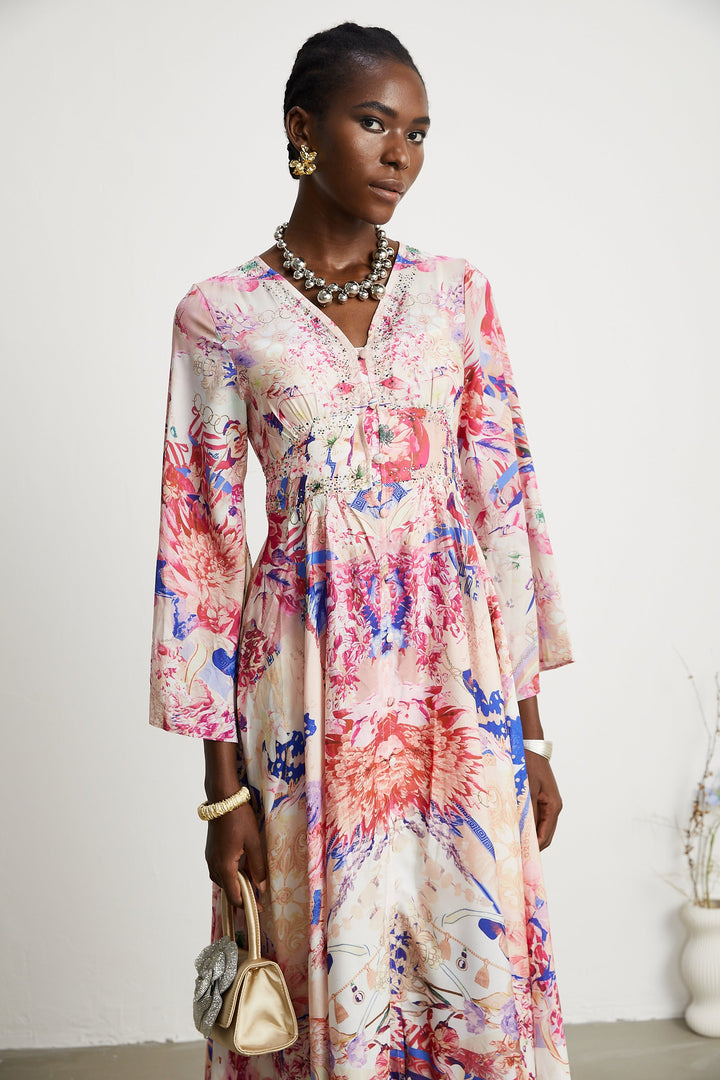 Levoire | Robe Maxi À Manches Kimono Rassemblement