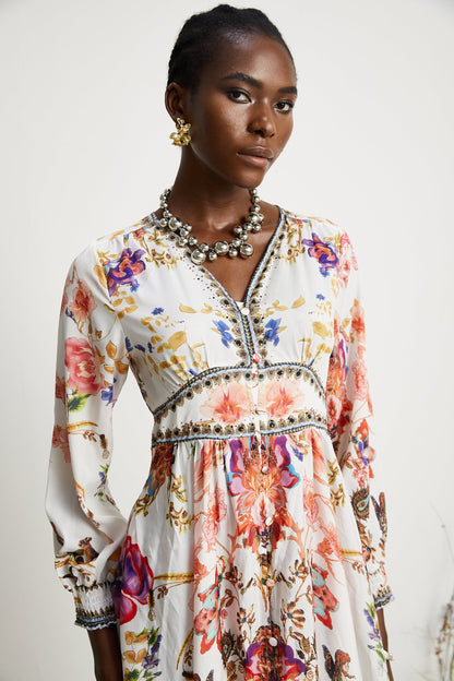 Levoire | Robe Maxi À Col En V Fleuri