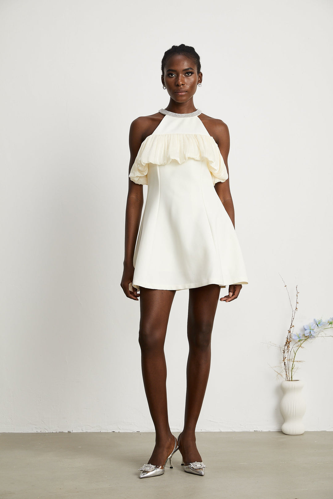 Levoire | Robe Mini Sans Manches Décorée De Cristaux
