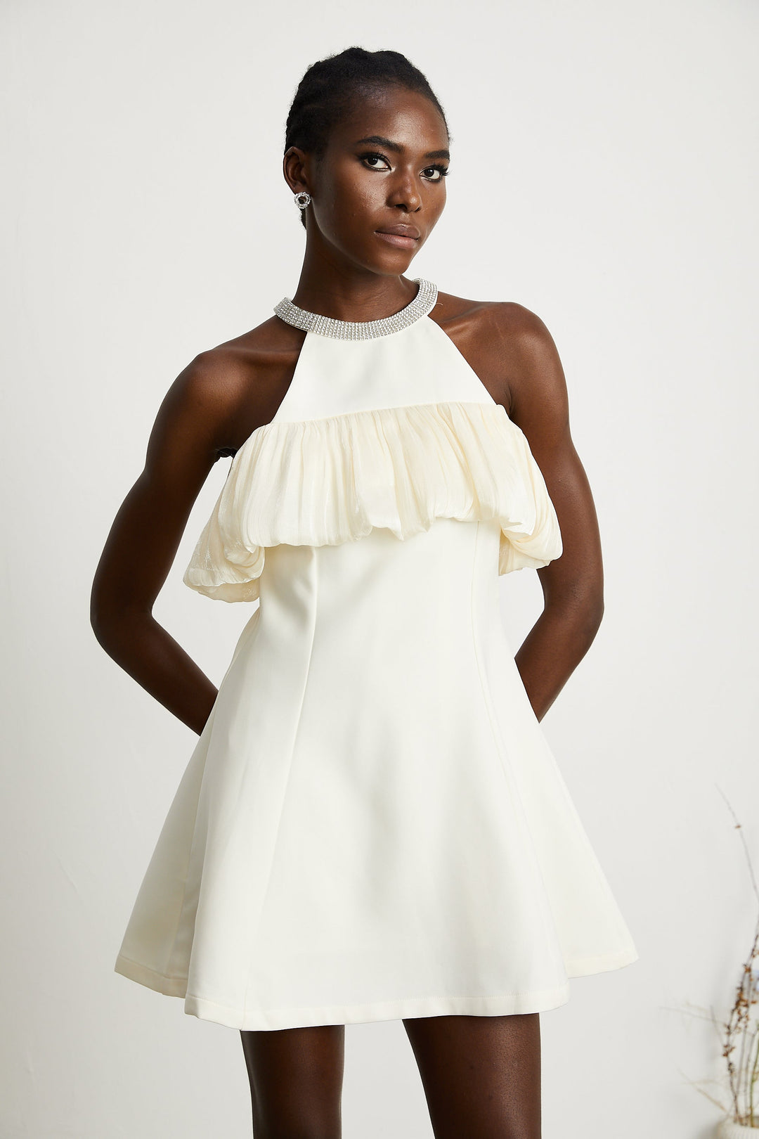 Levoire | Robe Mini Sans Manches Décorée De Cristaux