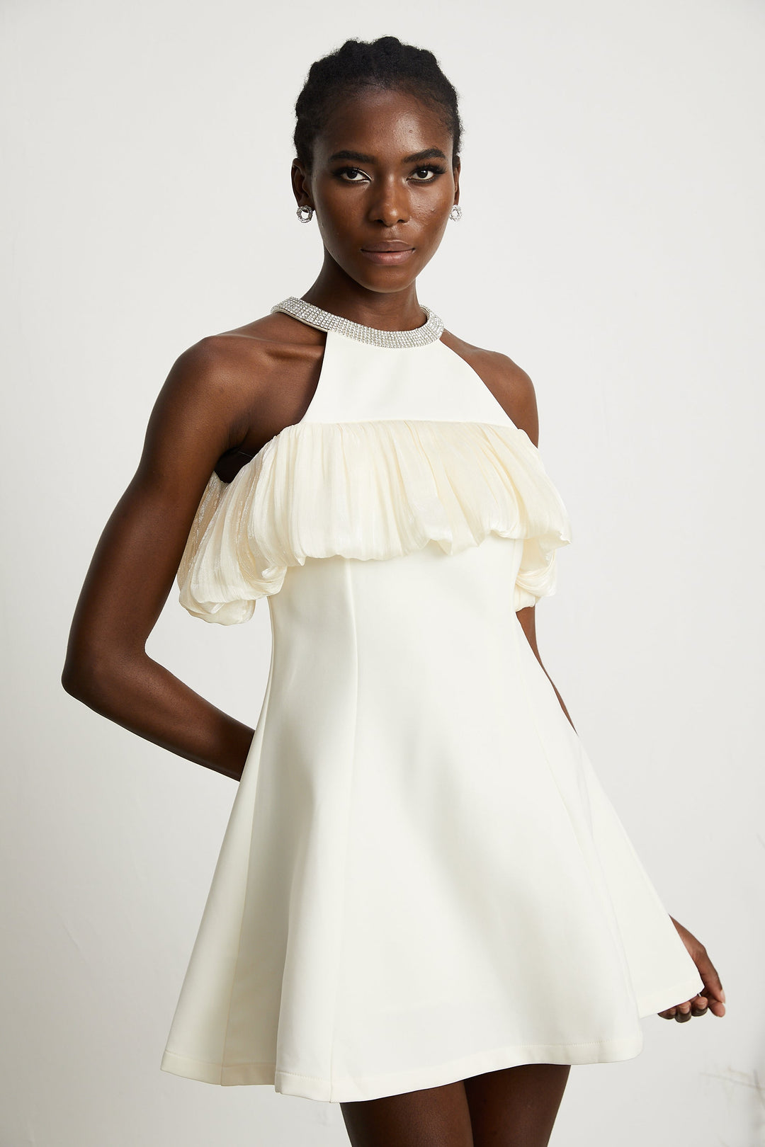 Levoire | Robe Mini Sans Manches Décorée De Cristaux