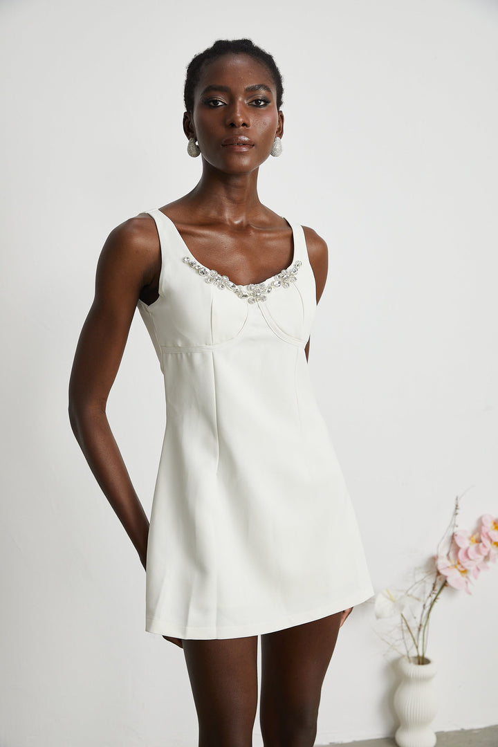 Levoire | Robe Mini Revêtue De Cristaux Brillants