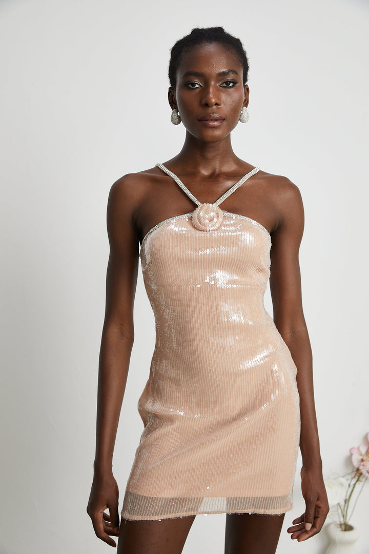 Levoire | Éadaoin Paliet Fleurs Mini Robe