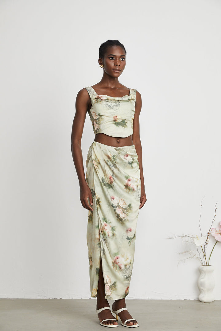 Levoire | Top & Jupe Imprimé Fleurs Ensemble Coordonné