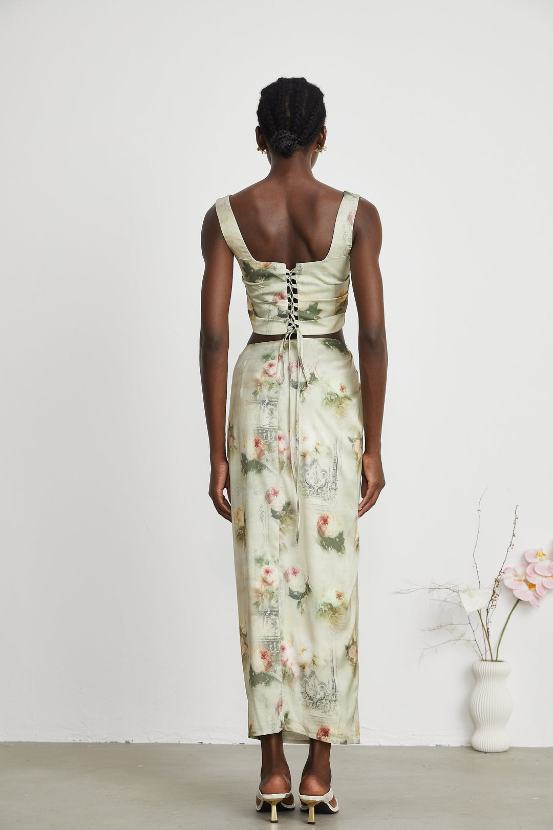 Levoire | Top & Jupe Imprimé Fleurs Ensemble Coordonné