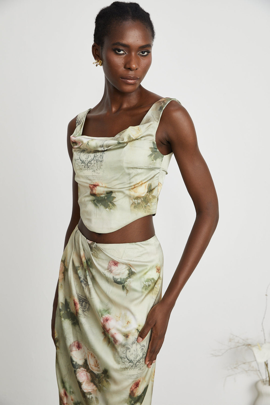 Levoire | Top & Jupe Imprimé Fleurs Ensemble Coordonné