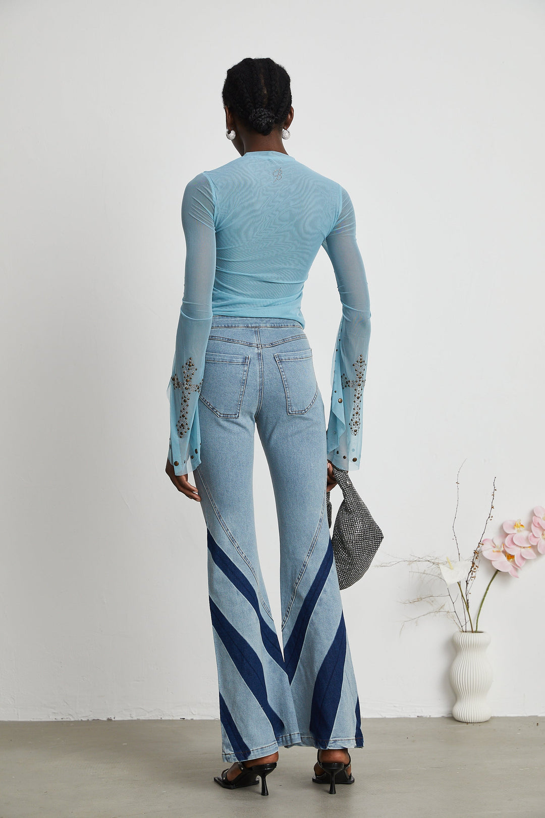 Levoire | Haut Semi Transparente Enrichie De Studs
