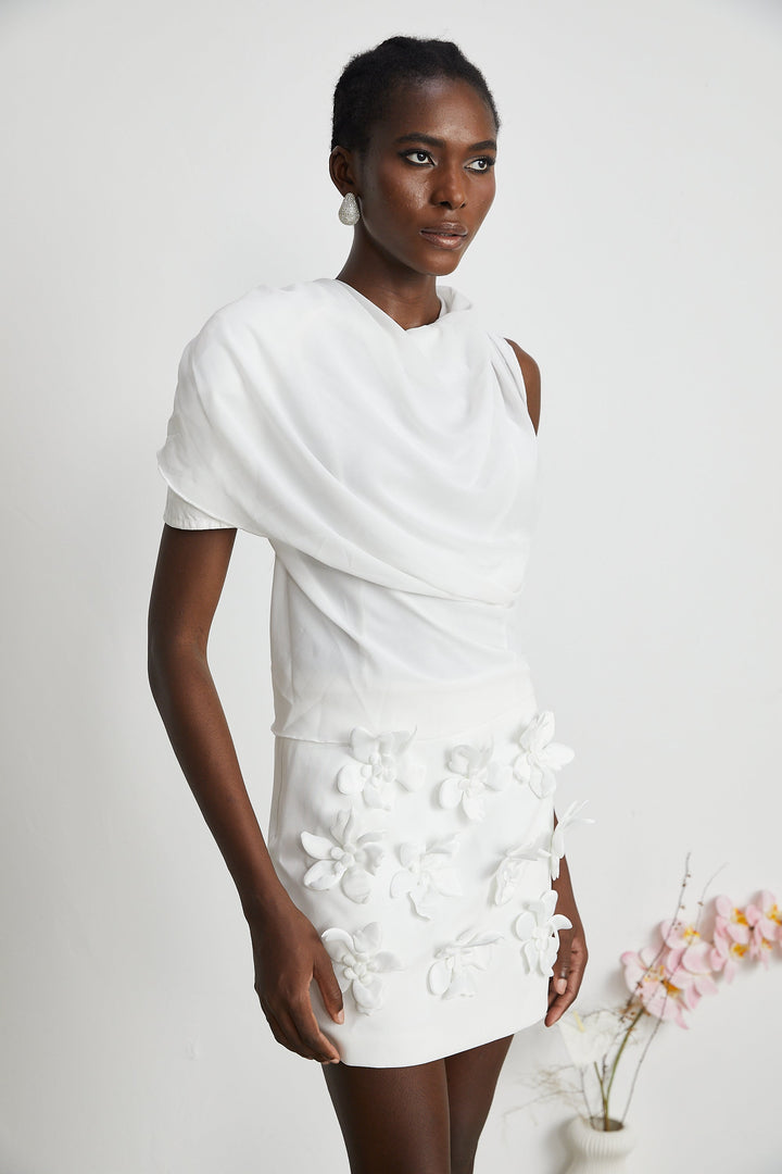 Levoire | Blouse En Chiffon Blanche Élegante