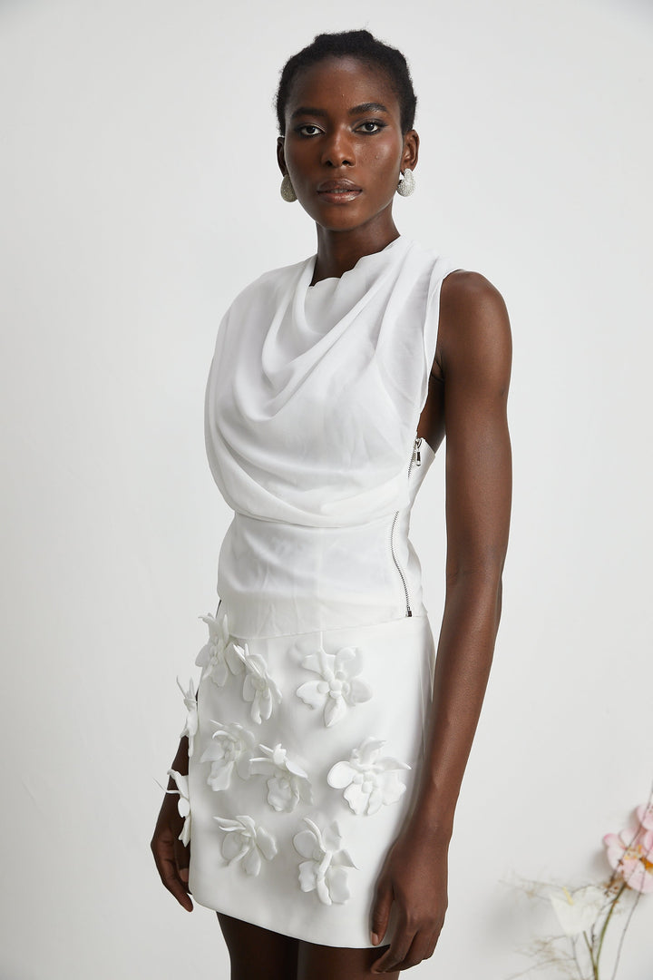 Levoire | Blouse En Chiffon Blanche Élegante