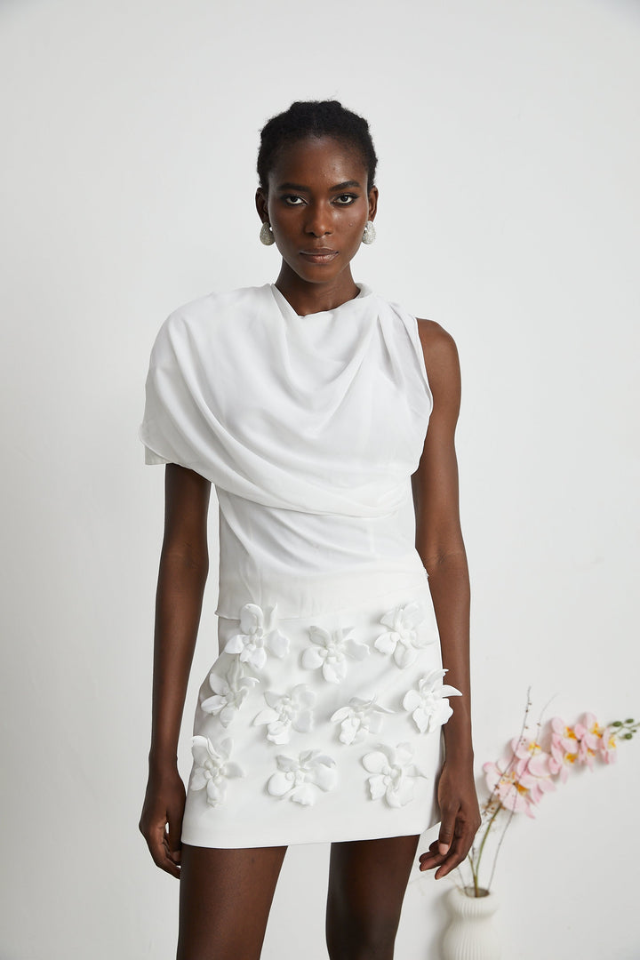 Levoire | Blouse En Chiffon Blanche Élegante