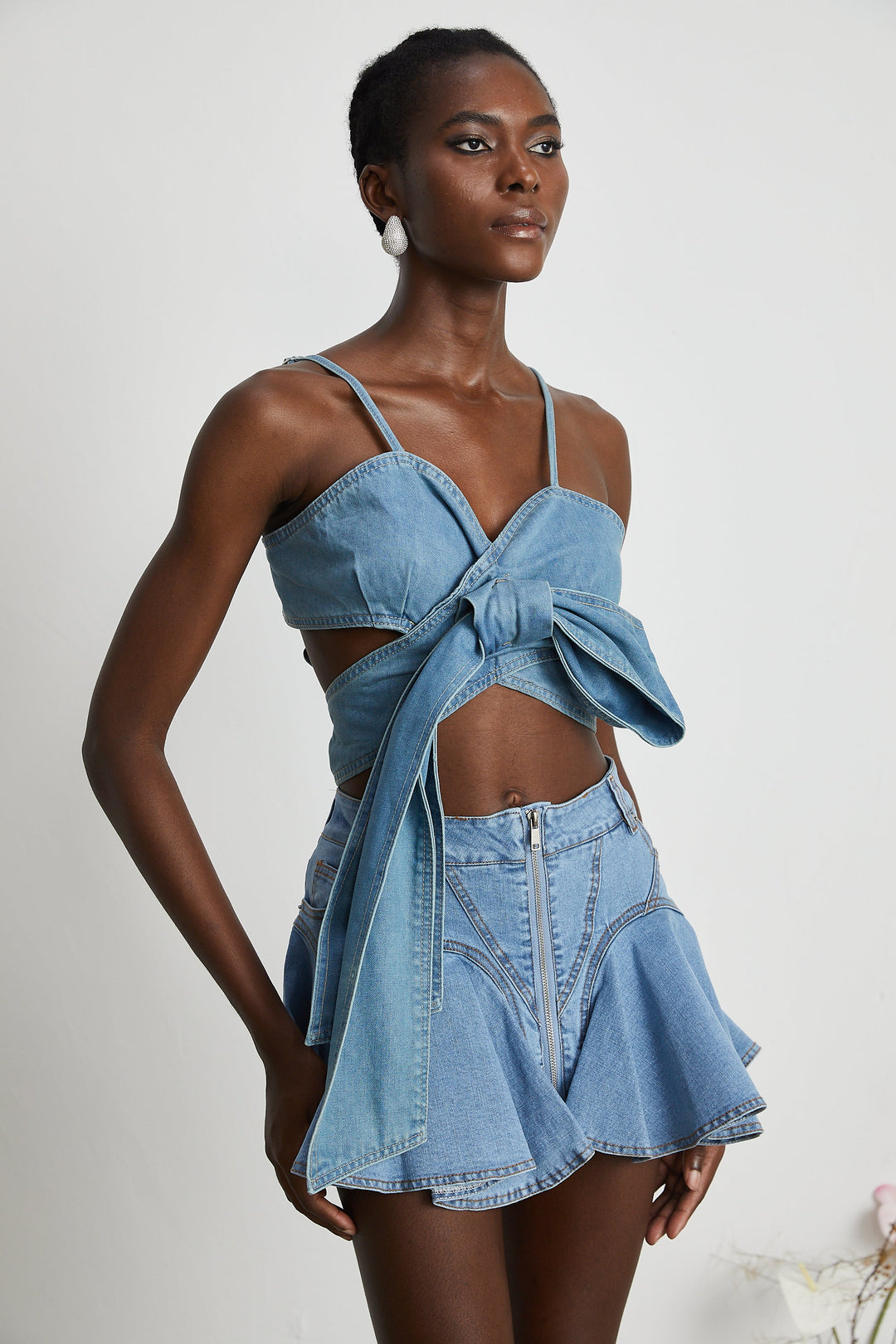 Levoire | Détail Arcs Top En Denim